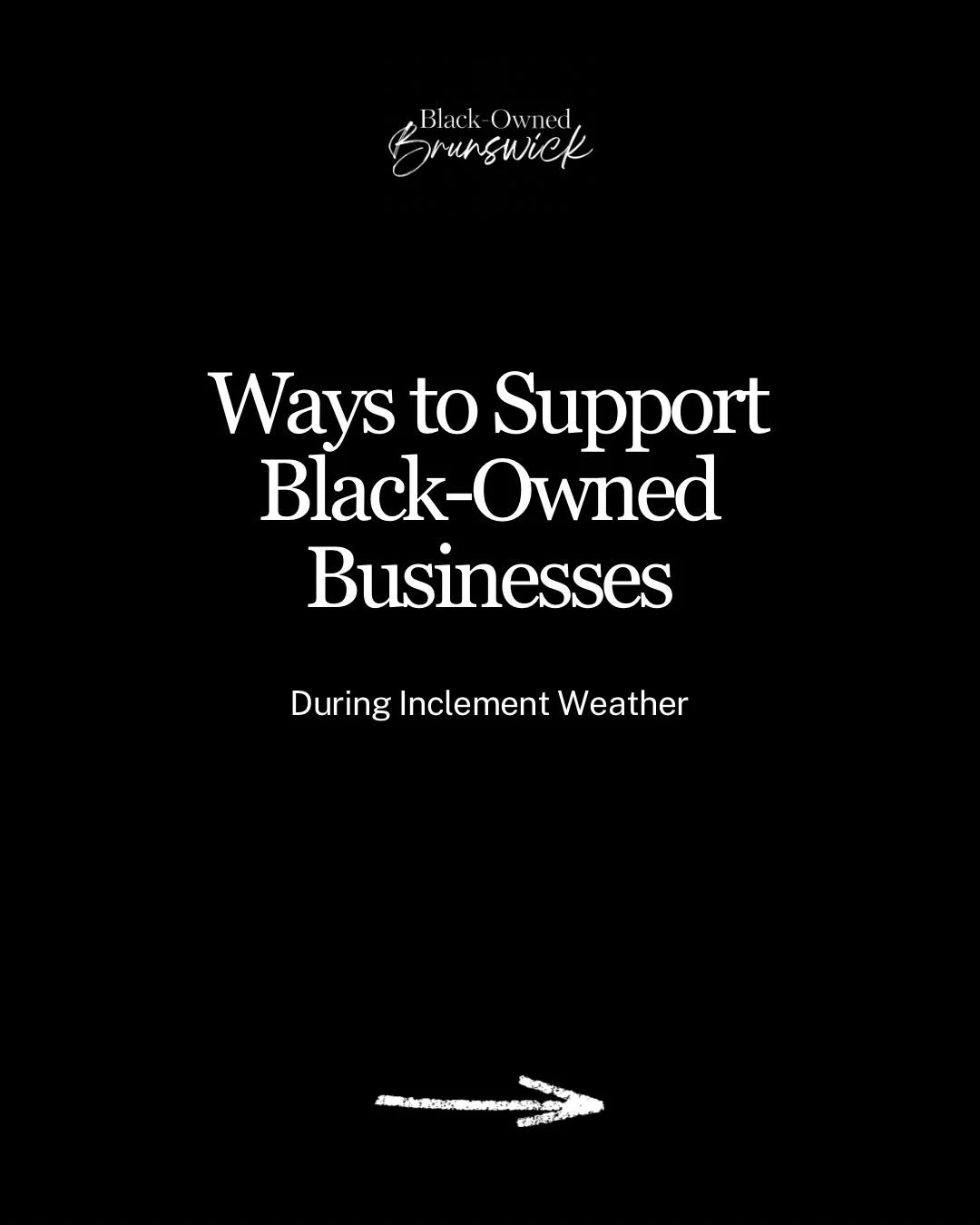 Did you see those snow flurries today? ❄️👀

Inclement winter weather doesn&rsquo;t happen often here, but when it does, it can lead to unexpected closures and slowdowns that directly impact small and Black-owned businesses. January and February are 