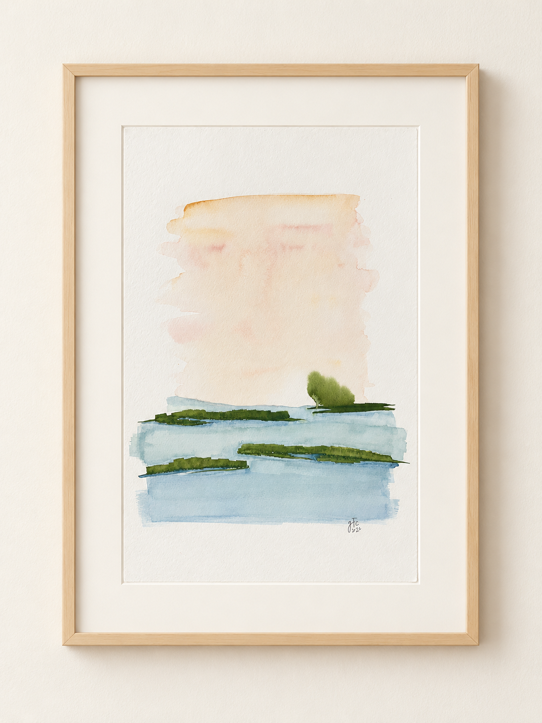 Flow | Watercolor + Pastel Original
