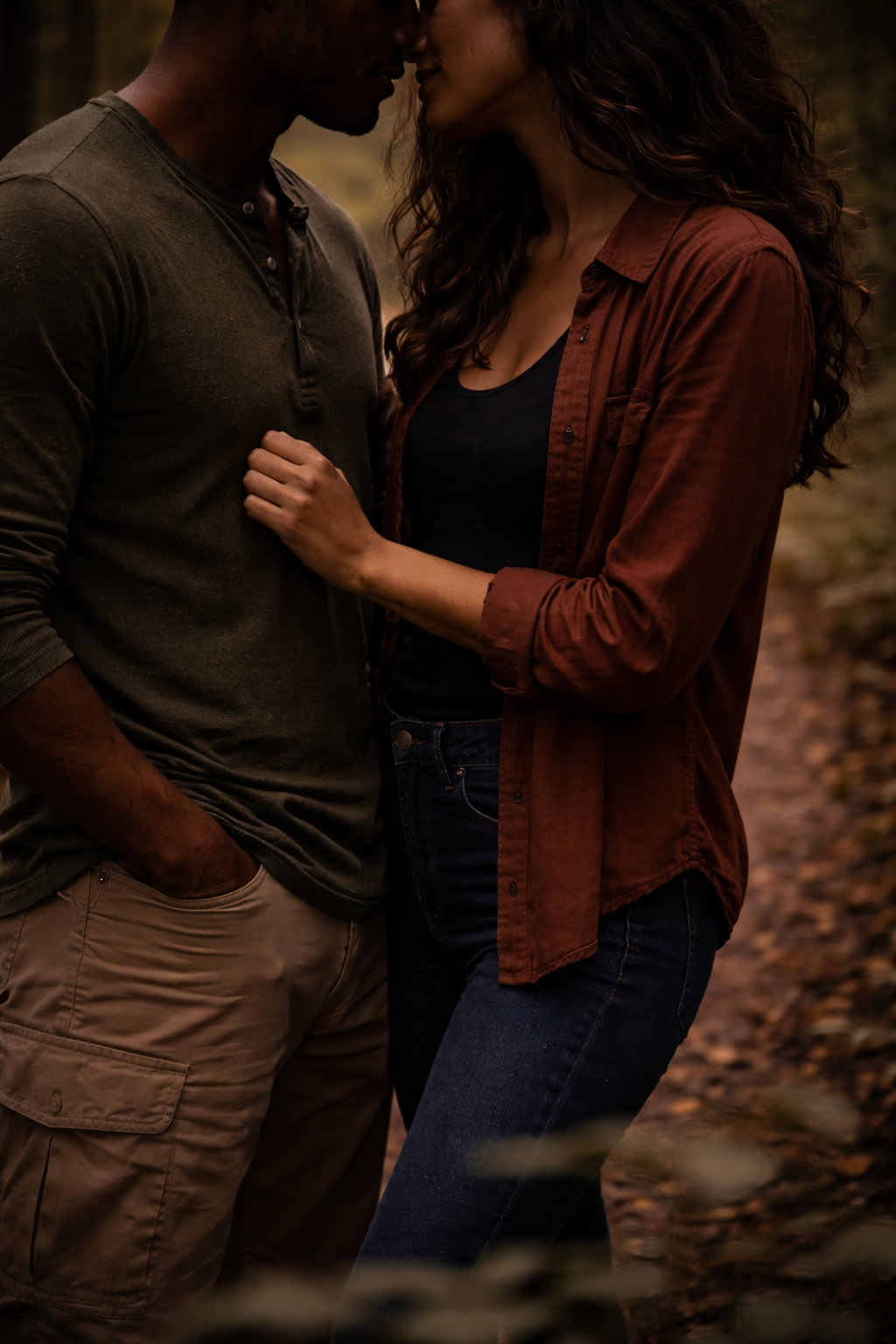 Intimate Couple in a forest.