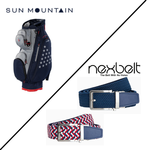 Package 7: Sun Mountain C-100 Cart Bag &  2 Nexbelts