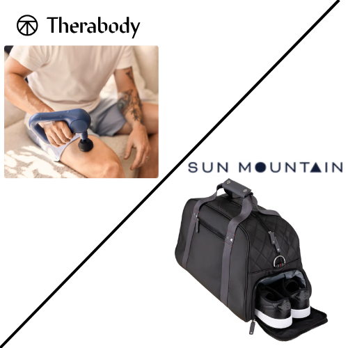 Package 9: Theragun Relief & Sun Mountain Matchplay Duffle