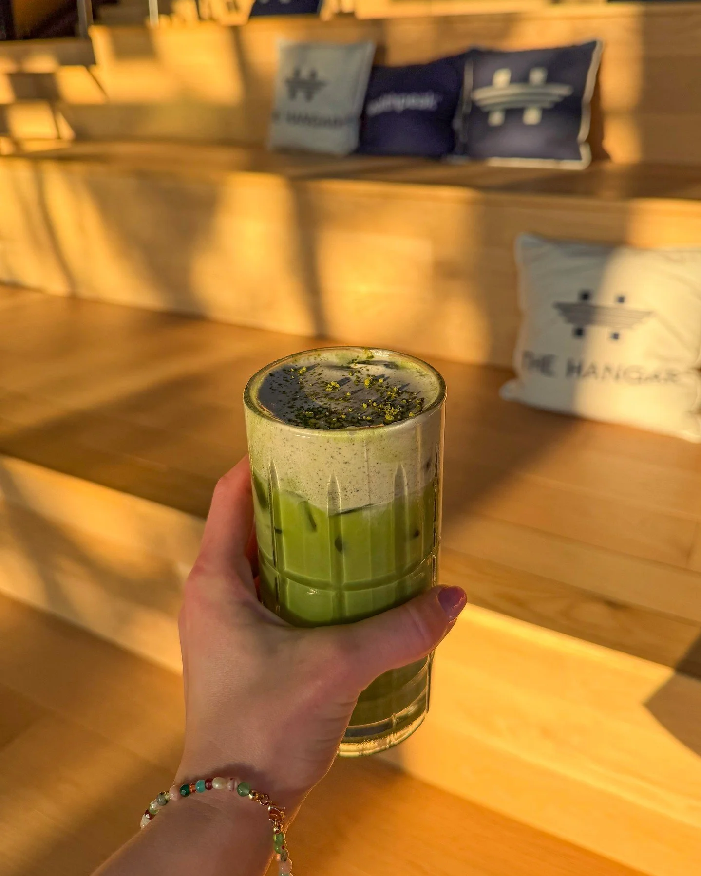 Something wickedly delicious is brewing at The Hangar. 🎃 Meet the MatchaStein, a matcha creation topped with black sesame foam that&rsquo;s almost too good to be true.