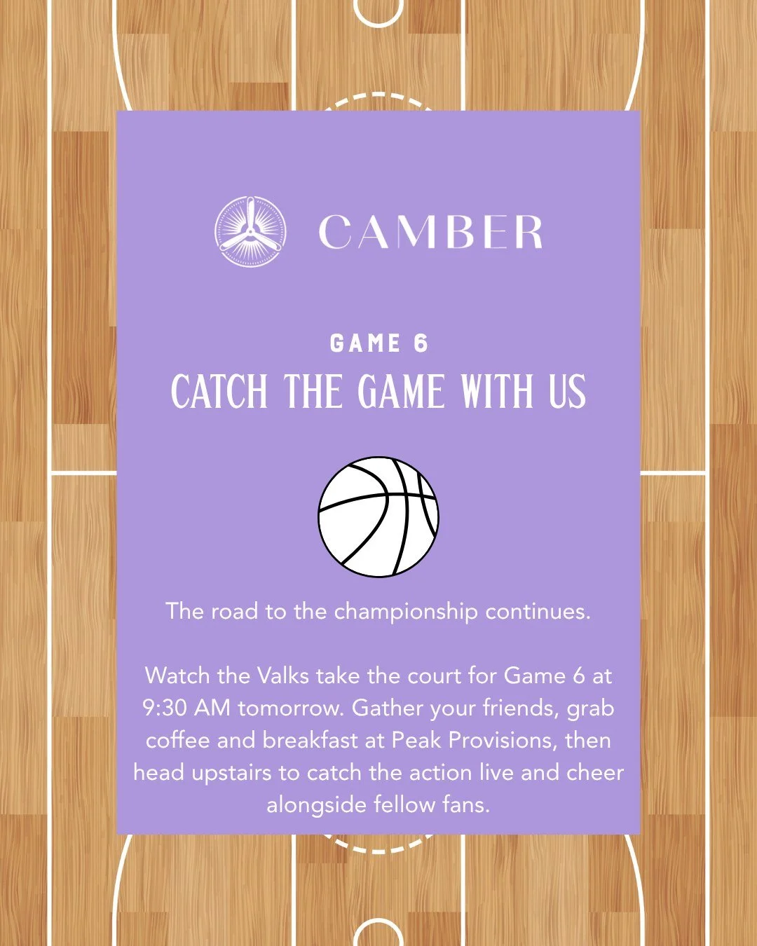 Your morning plans: coffee, breakfast, and Valks Game 6 at 9:30 AM. 🏀