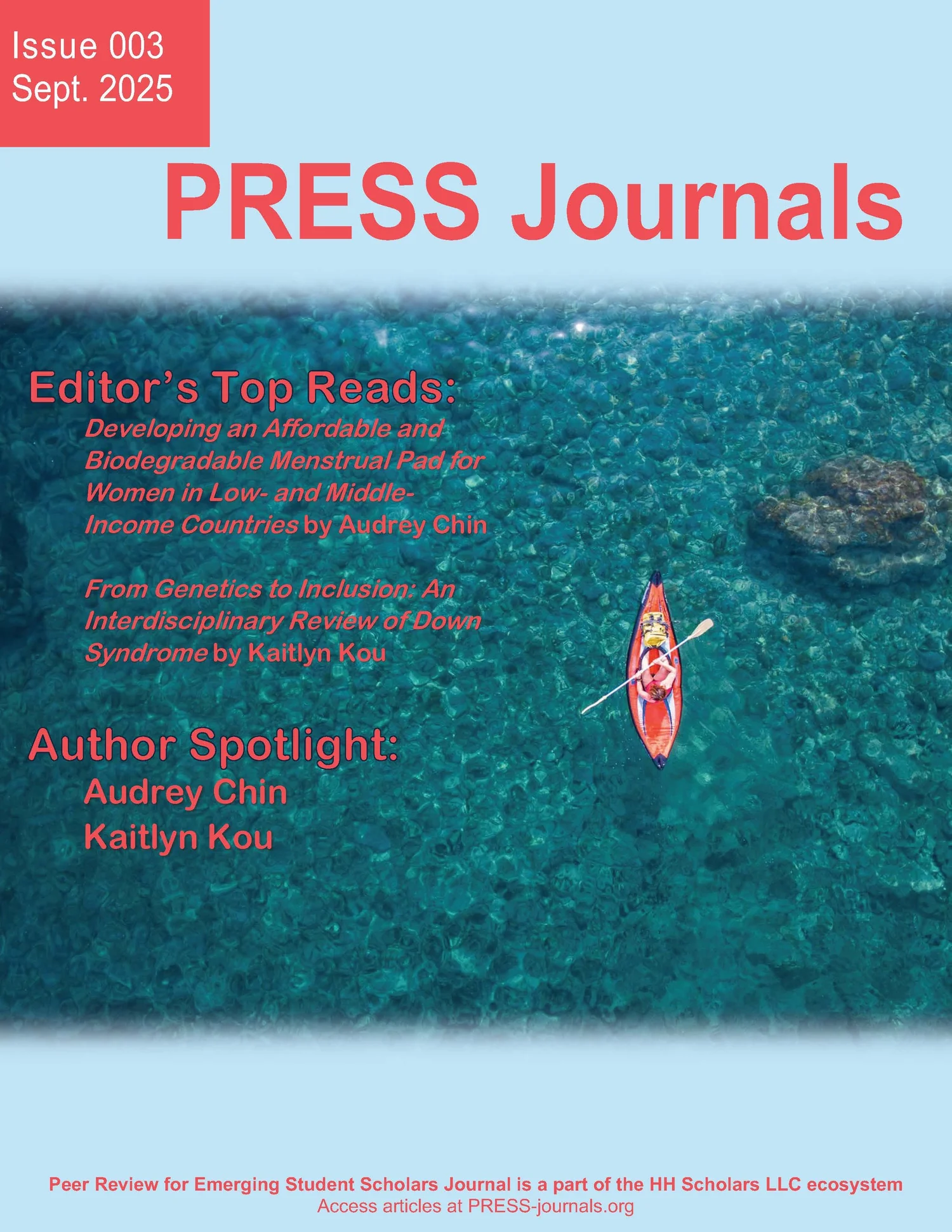 Example Issue In Journal PRESS Journals - A New Journal for High School Research