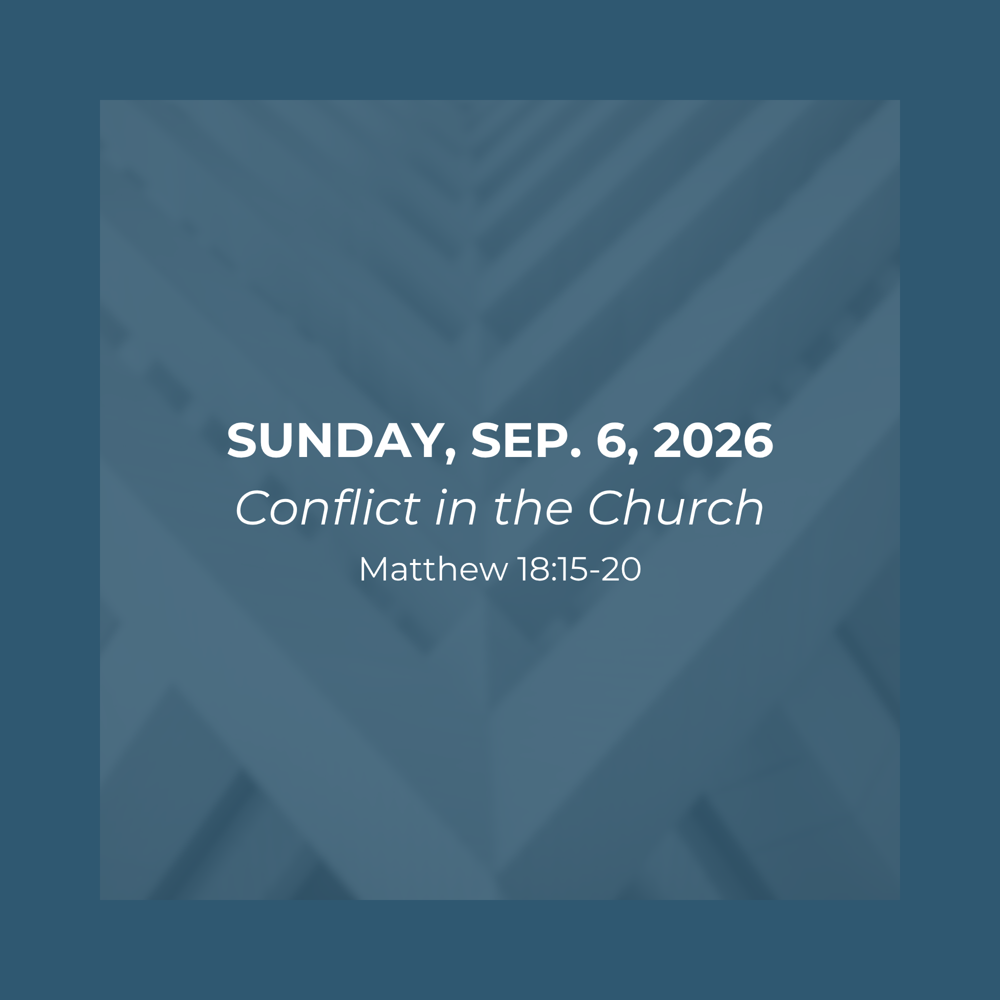 Conflict in the Church