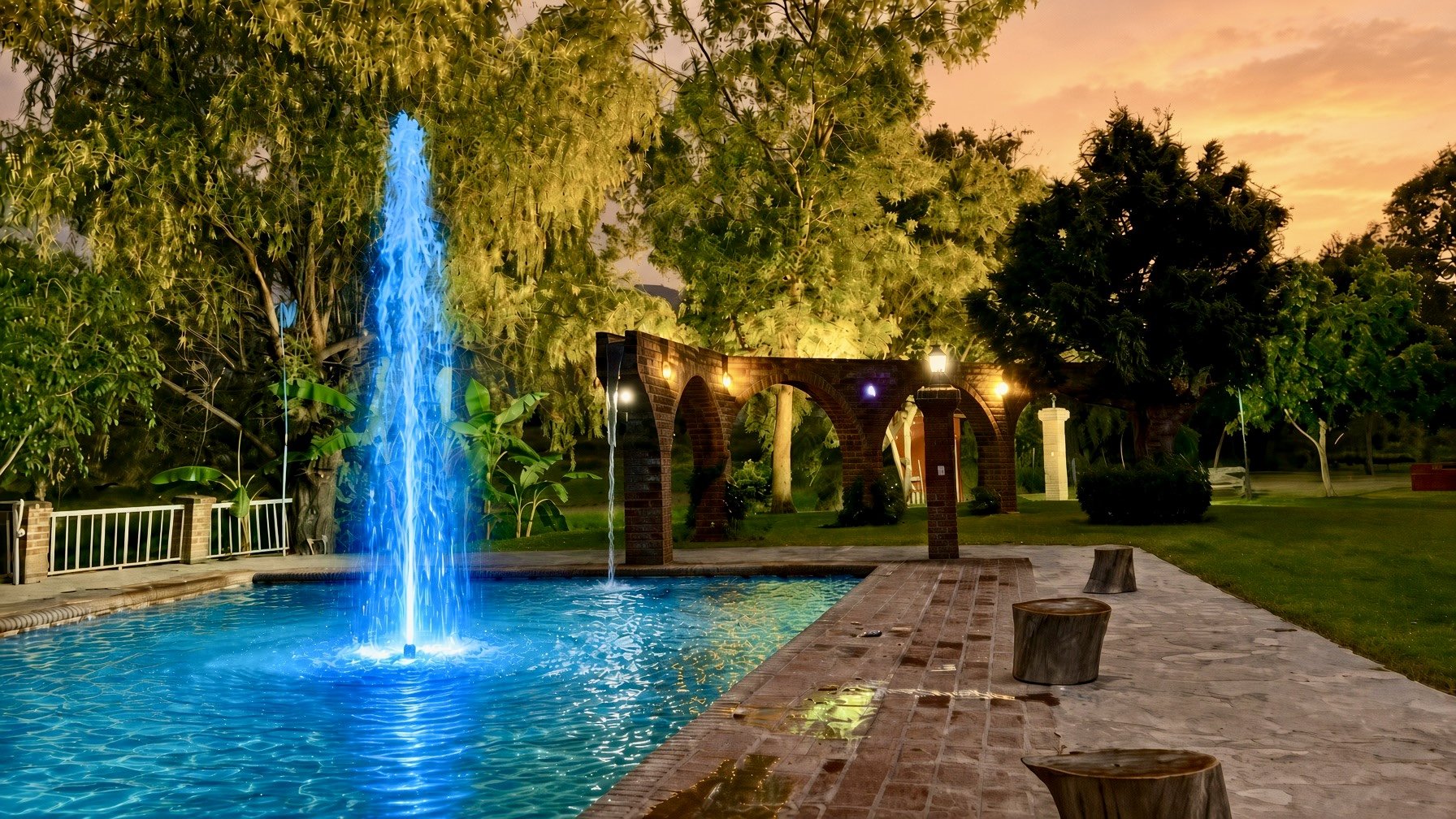 Serene and tranquil pools, all nestled in a beautiful natural setting.