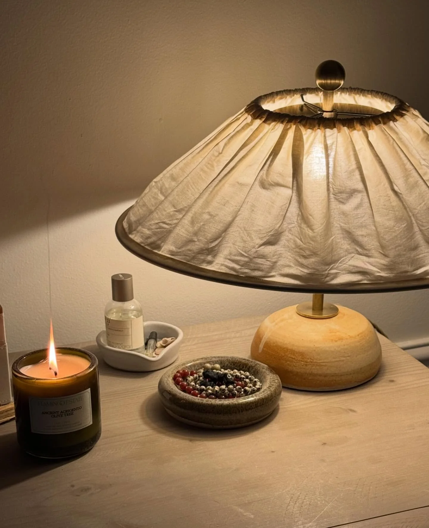 The coolest collaboration I&rsquo;ve ever done!!! I made this base and then @adoration.studio wired this lamp up so beautifully. I love love love doing things like this #pottery #ceramics #lamp