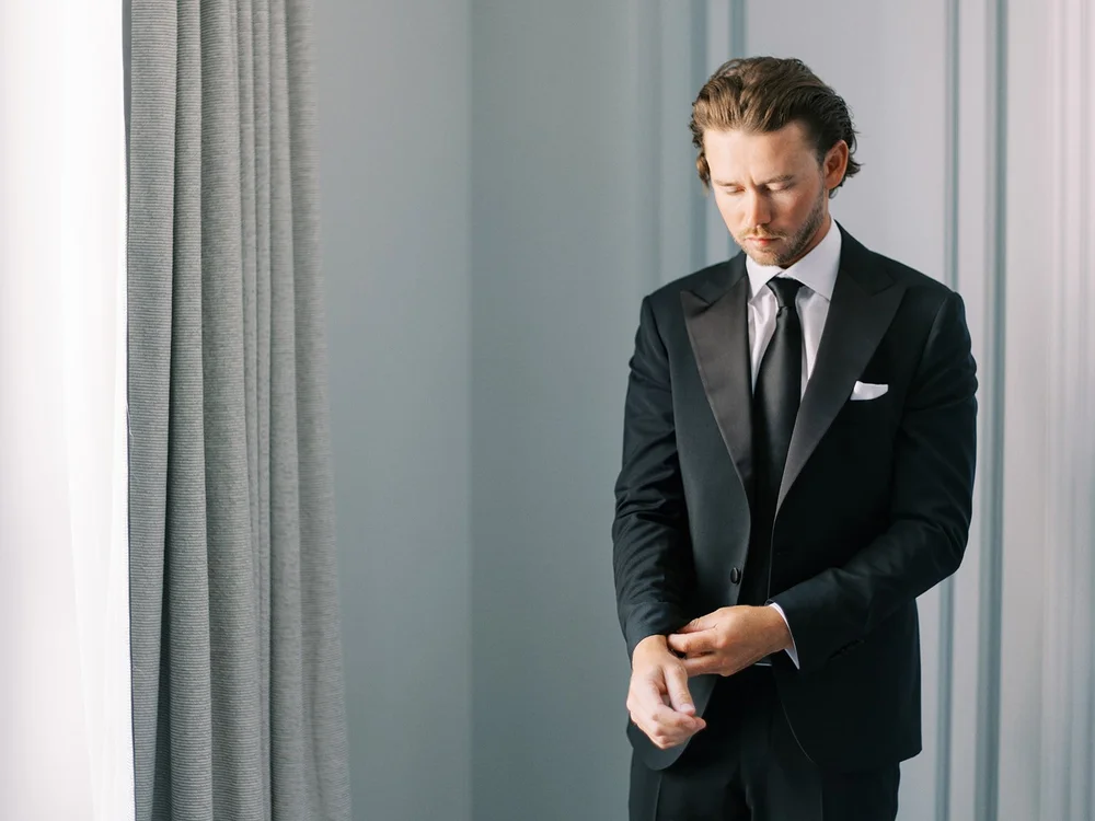 Groom getting ready | Banff wedding photographer
