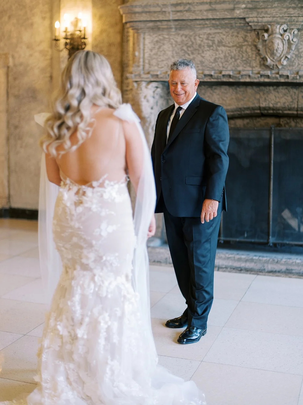 Father daughter first look | Banff wedding photographer