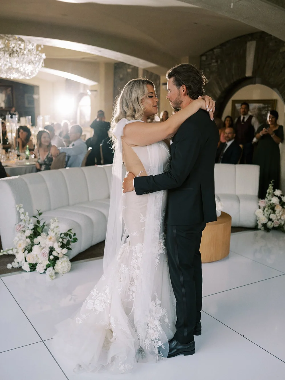 bride and groom share a first dance in Ivor Petrak