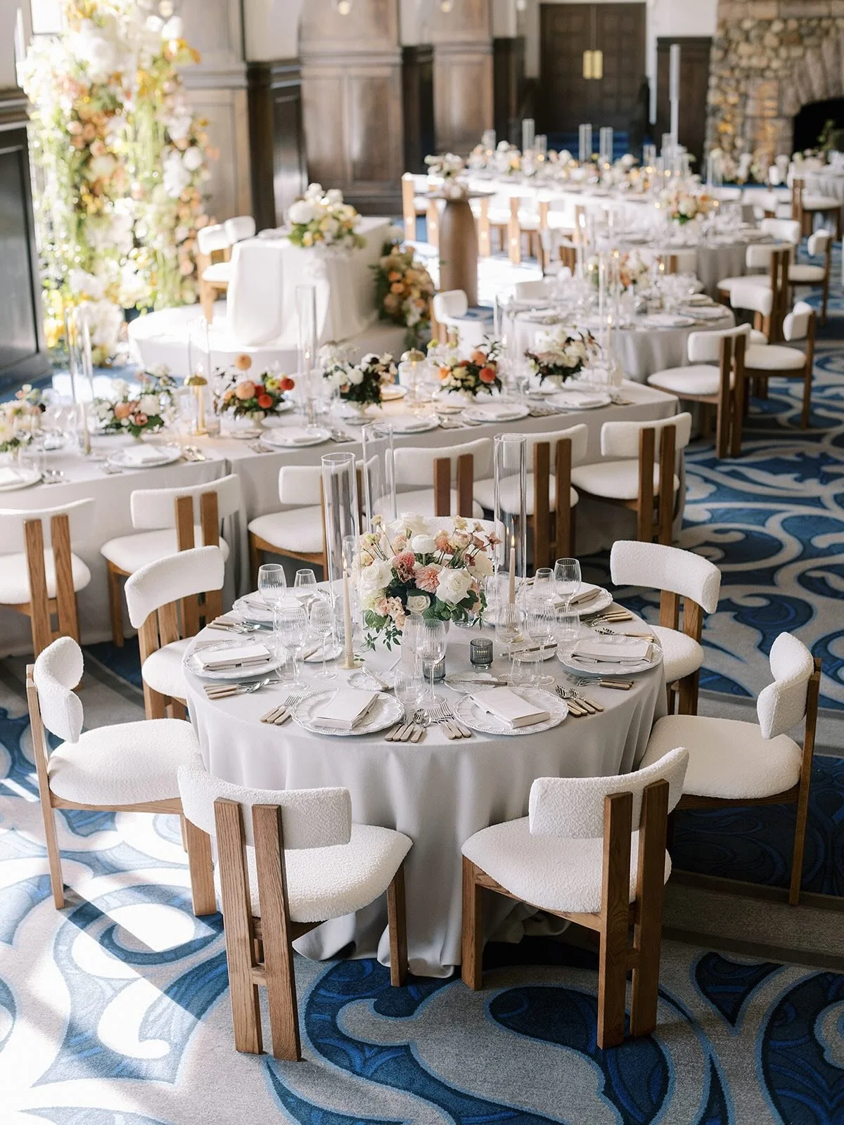 When flying the drone inside is not worth the risk you bring a tall ladder for decor photos!⁠
And having live musicians playing as guests entered the room was a very fun experience.⁠
.⁠
.⁠
.⁠
Planning &amp; Design: @julianneyoungweddings⁠
Photography