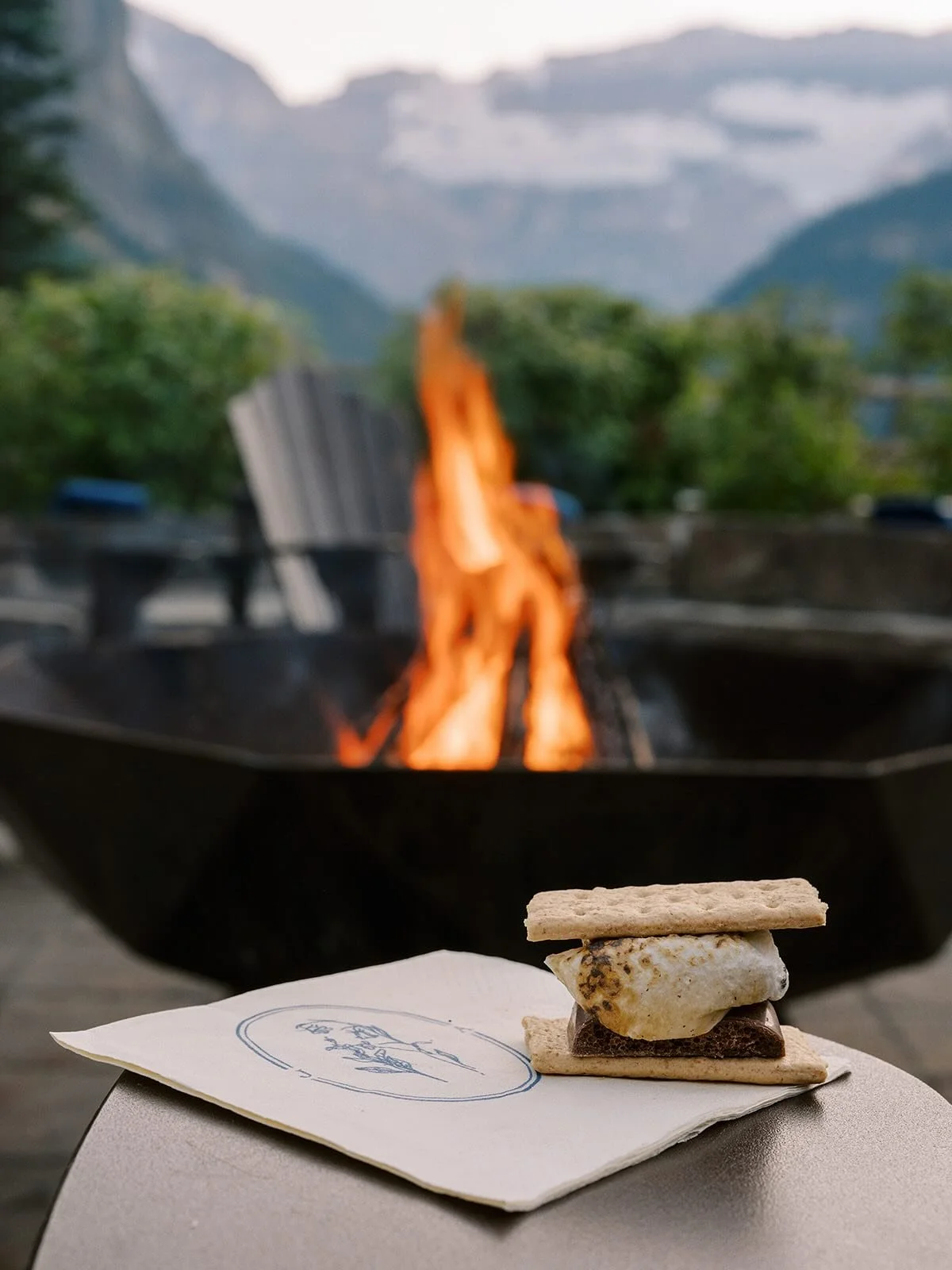 Debate: classic smore with graham crackers OR at this welcome party there was chocolate chip cookies, and let me tell you... I think putting a marshmallow in that is WAY better.⁠
Alan thinks the classic way is best and he wont hat argument for the ph