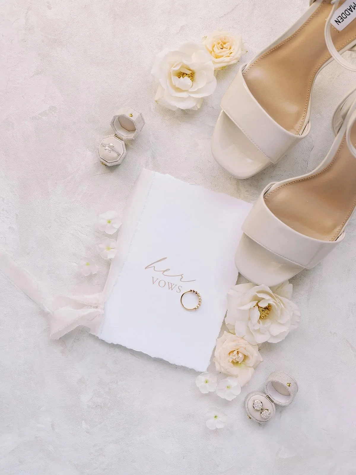Luxury wedding invitation suite with soft neutral tones and textured paper design for Banff Springs wedding