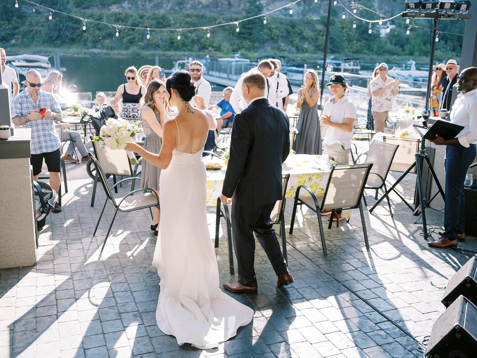 lake side wedding reception in sicamous