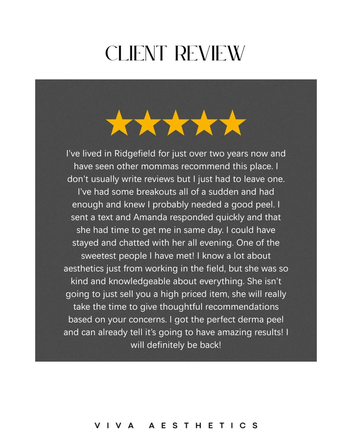 🥹🥹

📲 360.909.1619
👩&zwj;💻 vivaaestheticsridgefield.com
📍 411 N Main Ave Ridgefield WA 98642

Viva Aesthetics | Client Testimonials | Ridgefield WA | Five Star Reviews | Customer Service | Chemical Peels | Facials | Laser | Skincare Clinic | Bo