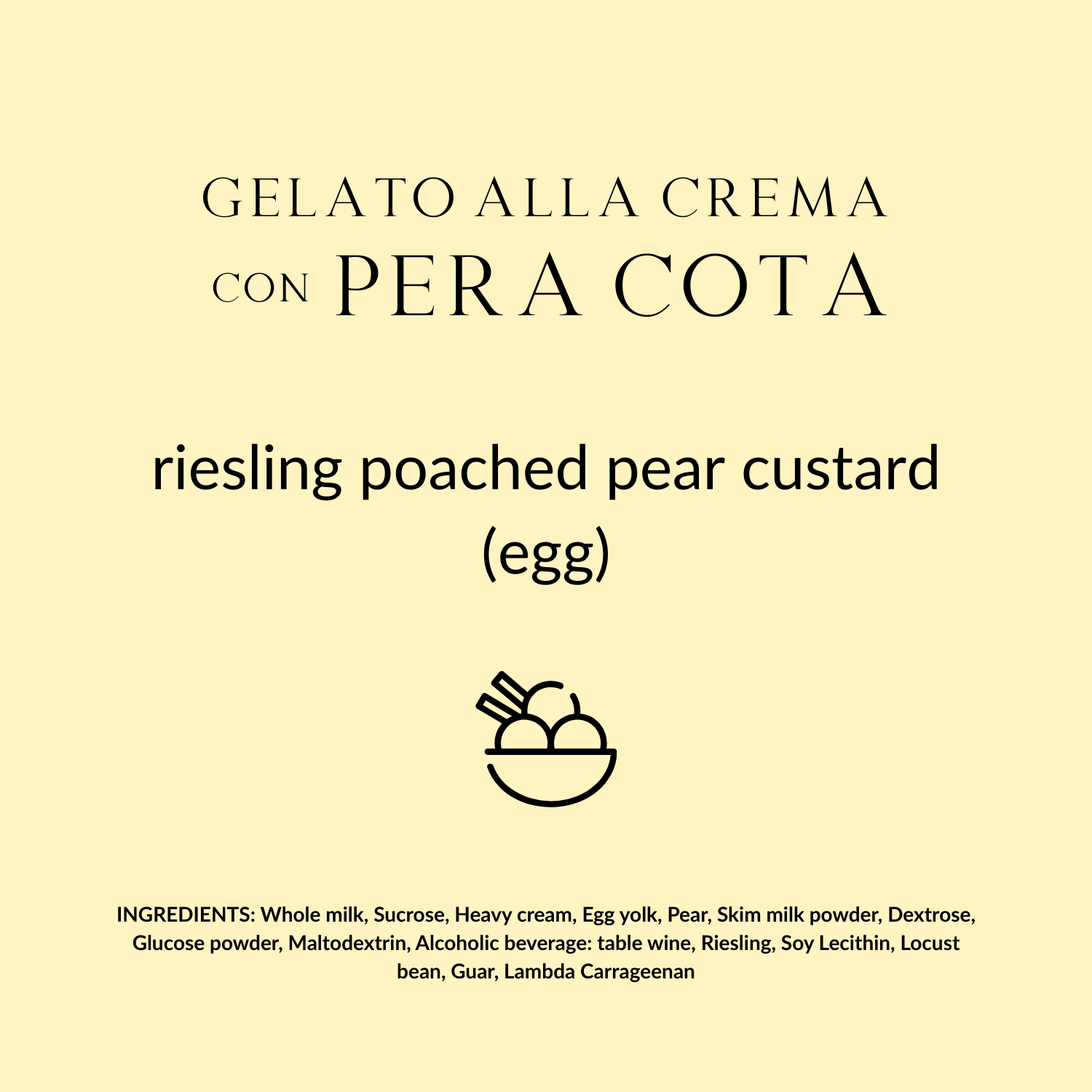 Gelato alla Crema con Pera Cota