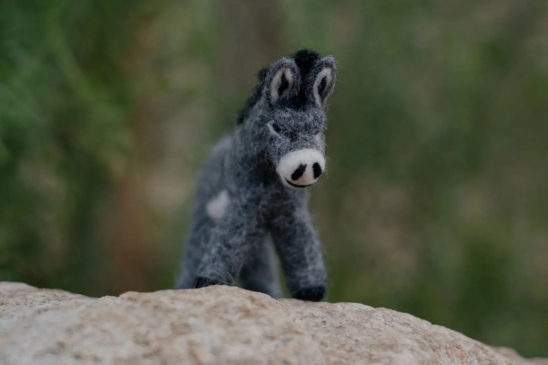 Felted Wool Donkey - Wolfie