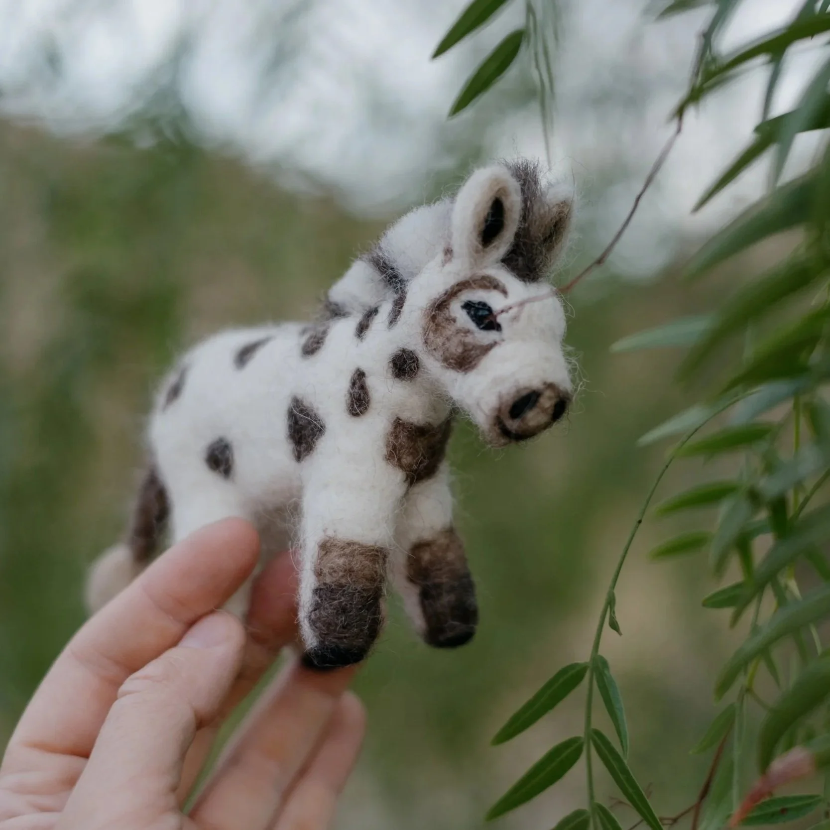 Felted Wool Donkey - Geronimo