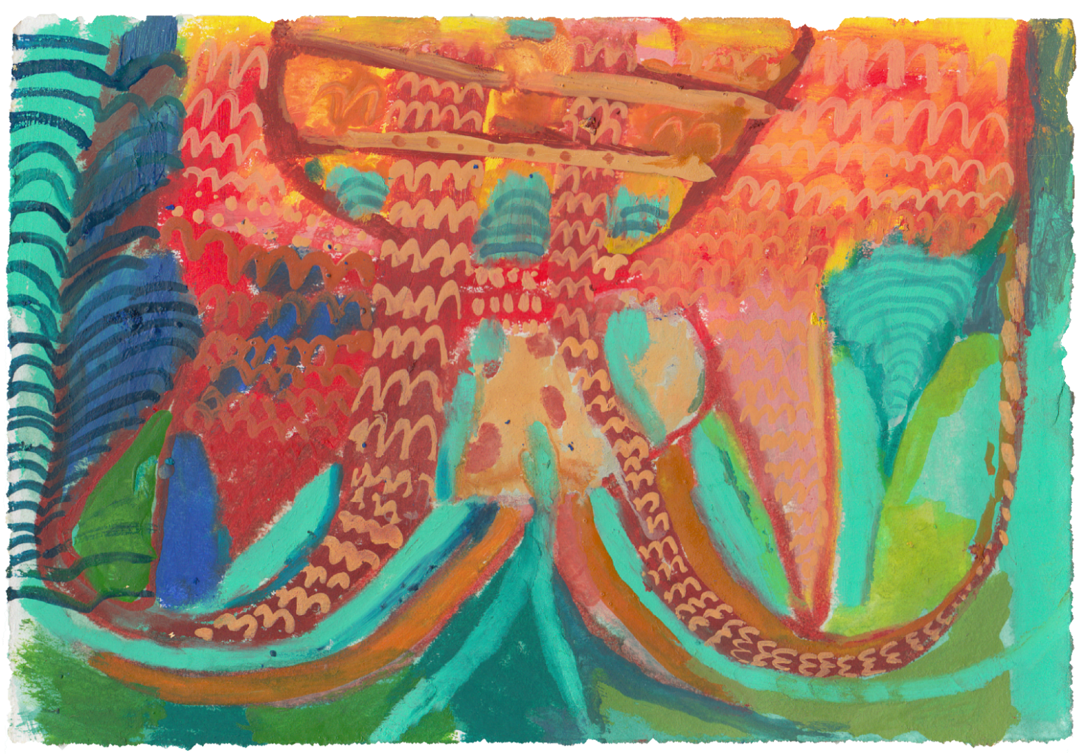 Elephant Crossing
2025
Watercolour and crayon on paper
10.5x15.5cm