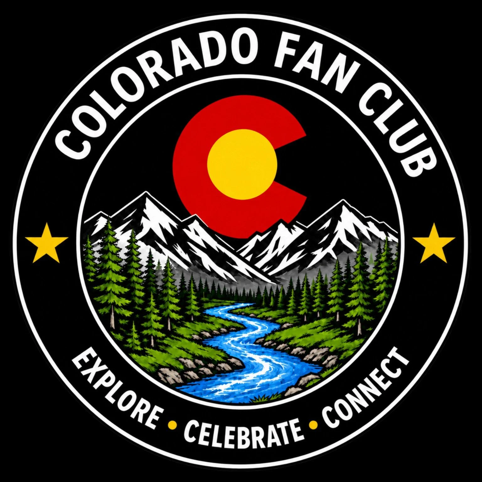 Official Colorado Fan Club logo — Explore, Celebrate, Connect