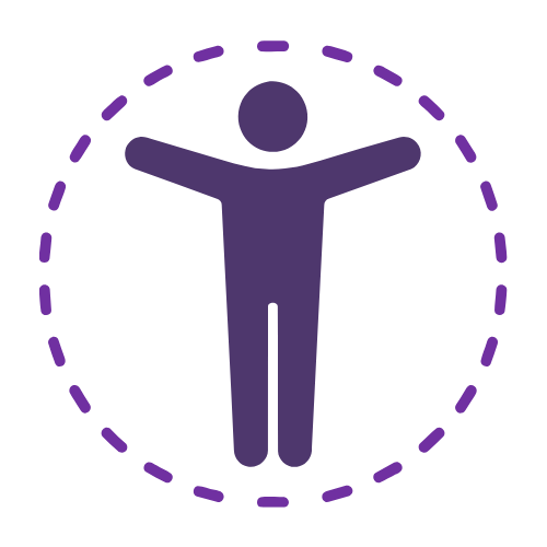 graphic showing a person surrounded by a circle representing health boundaries