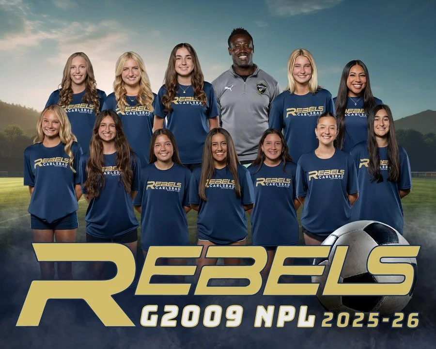 Meet our Rebels Carlsbad G2009 NPL team! Riding high after a huge win last weekend, these athletes are showcasing their heart, grit, and teamwork! Huge thanks to Coaches Hakim and Mindes for their amazing leadership! 
#ontherise @rebelssc @dorlean_m