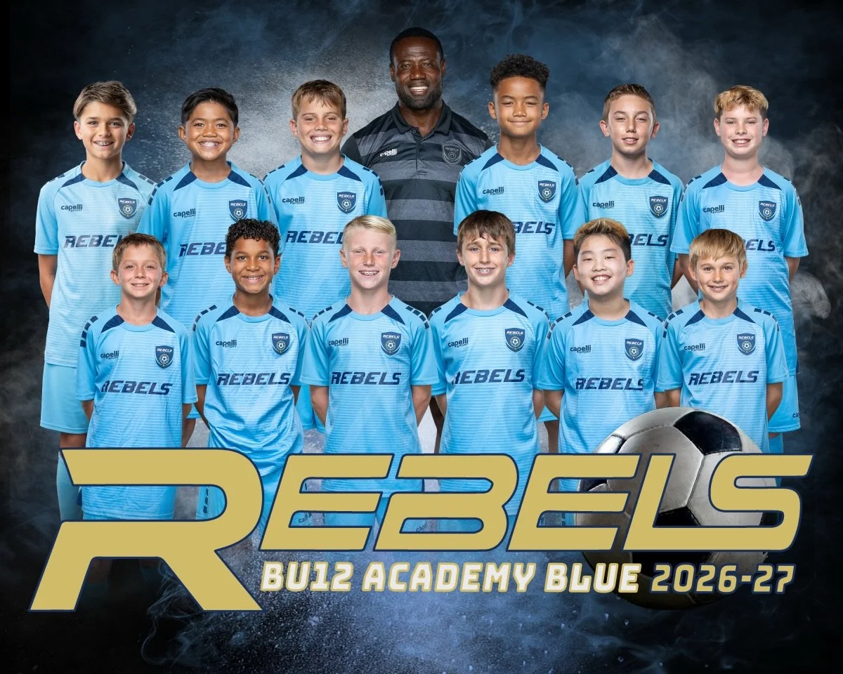 Meet our Rebels Carlsbad BU12 Academy Blue team and Coach Mindes! Huge congrats to the team on claiming the top spot in their SoCal Flight 2 League so far!

Coach Mindes believes a challenging summer tournament schedule, competing against pre-ECNL te
