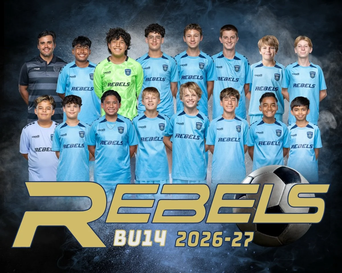 Meet our Rebels Carlsbad BU14 team and Coach Mario! This team is a combination of BU13&rsquo;s and BU14&rsquo;s that have been working hard since the beginning of the year!

This is the second year with a majority of the team, and those that joined t