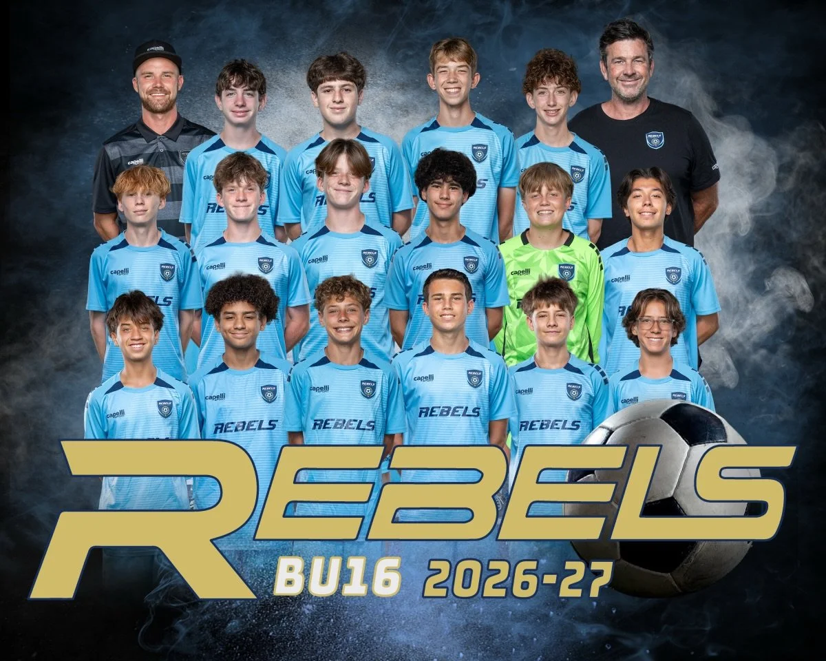 Meet our Rebels Carlsbad BU16 team and Coach Shaun! 

We&rsquo;re incredibly proud of this team. They&rsquo;re a fantastic group of young men who work extremely hard for one another and have made great strides in their technical, tactical, and physic