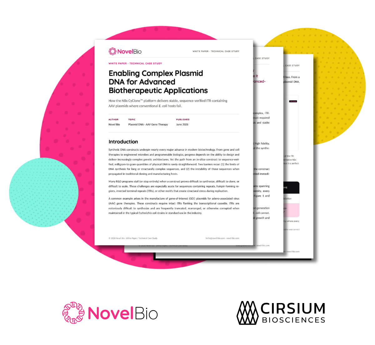 Enabling Complex Plasmid DNA for Advanced Biotherapeutic Applications