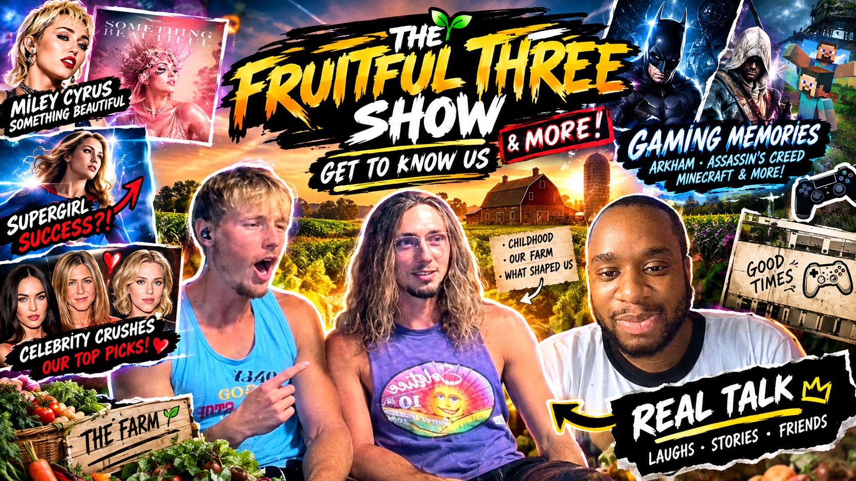 Our Childhood Celebrity Crushes, Miley Cyrus' NEW Album &amp; Best Gaming Memories Ever | The Fruitful Three Ep. 5