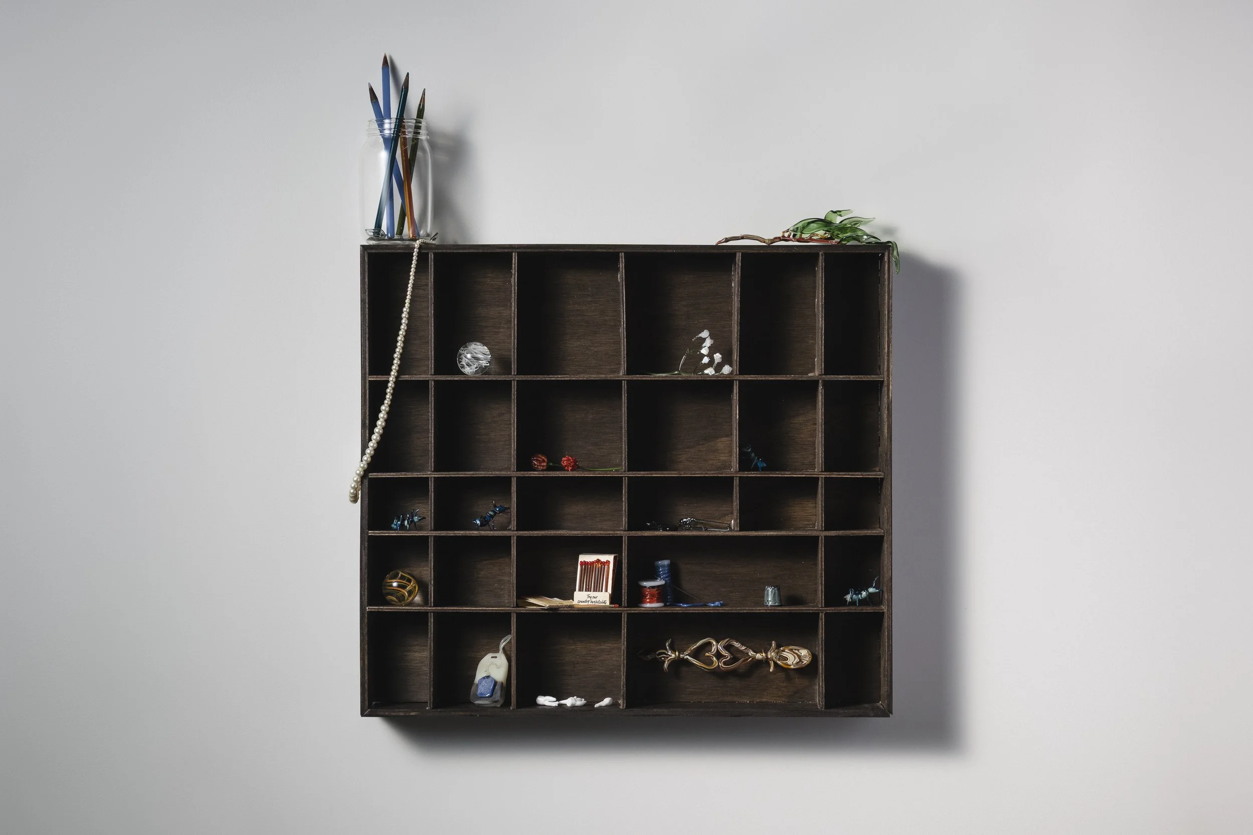 Domestic Archives - 'Nick Nack Rack'
Flameworked and Blown Glass, 2025