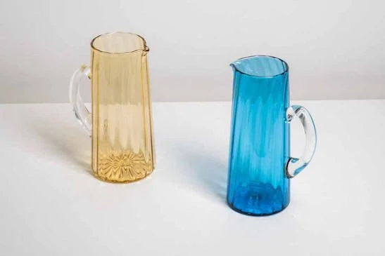 JamFactory jug / pitcher in golden yellow nad blue