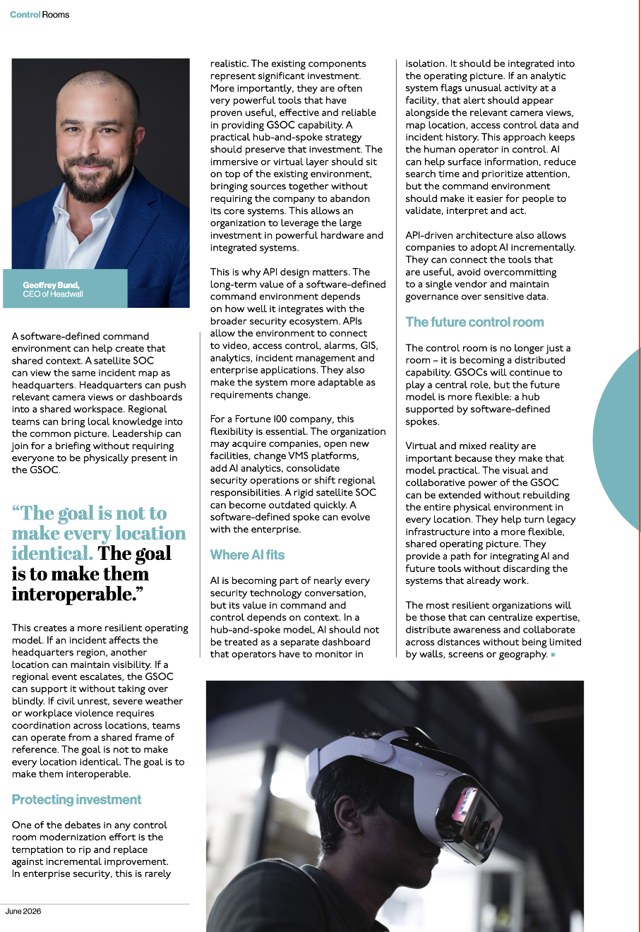 Geoff Bund’s article in Security Journal Americas