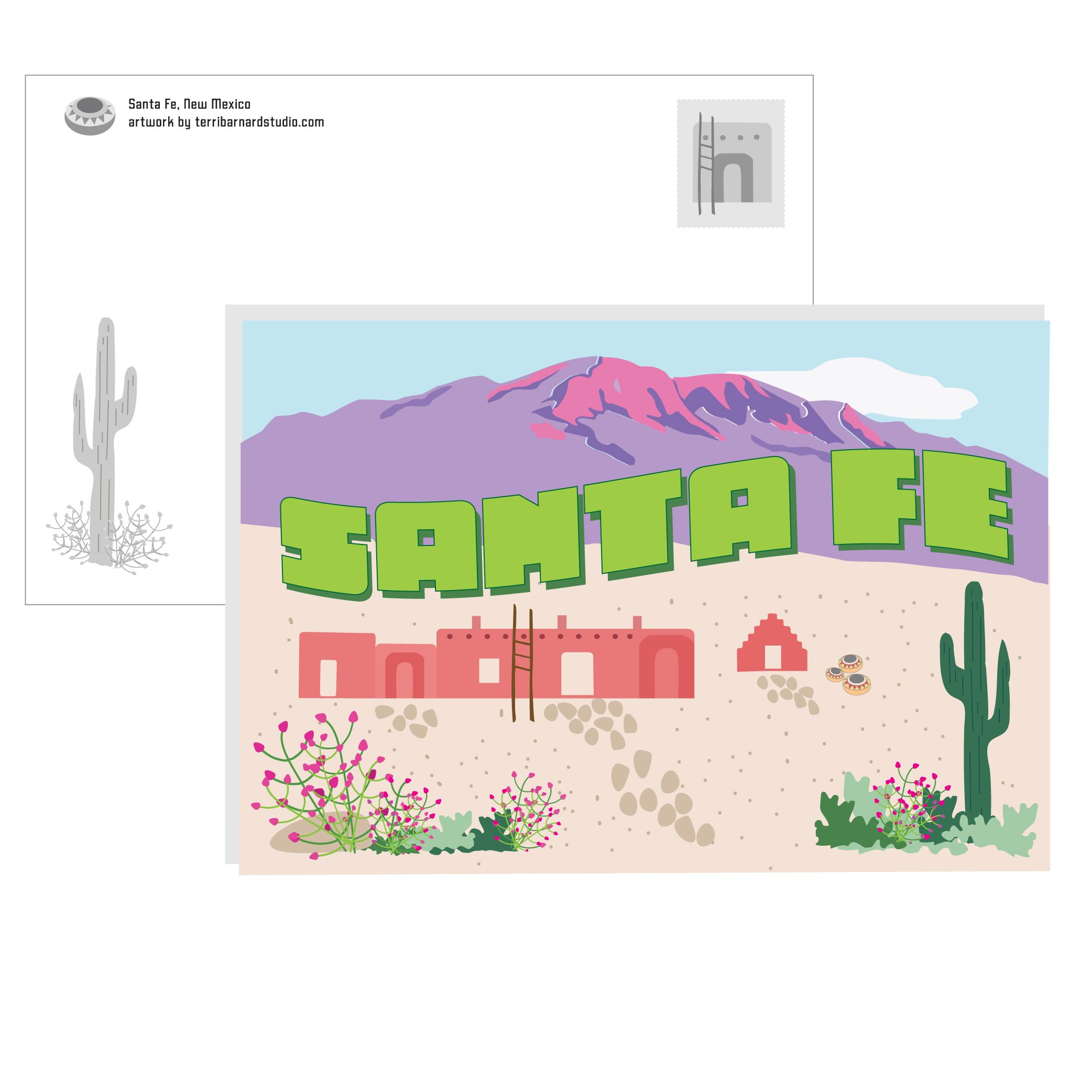 Santa Fe Postcard - 4" x 6"