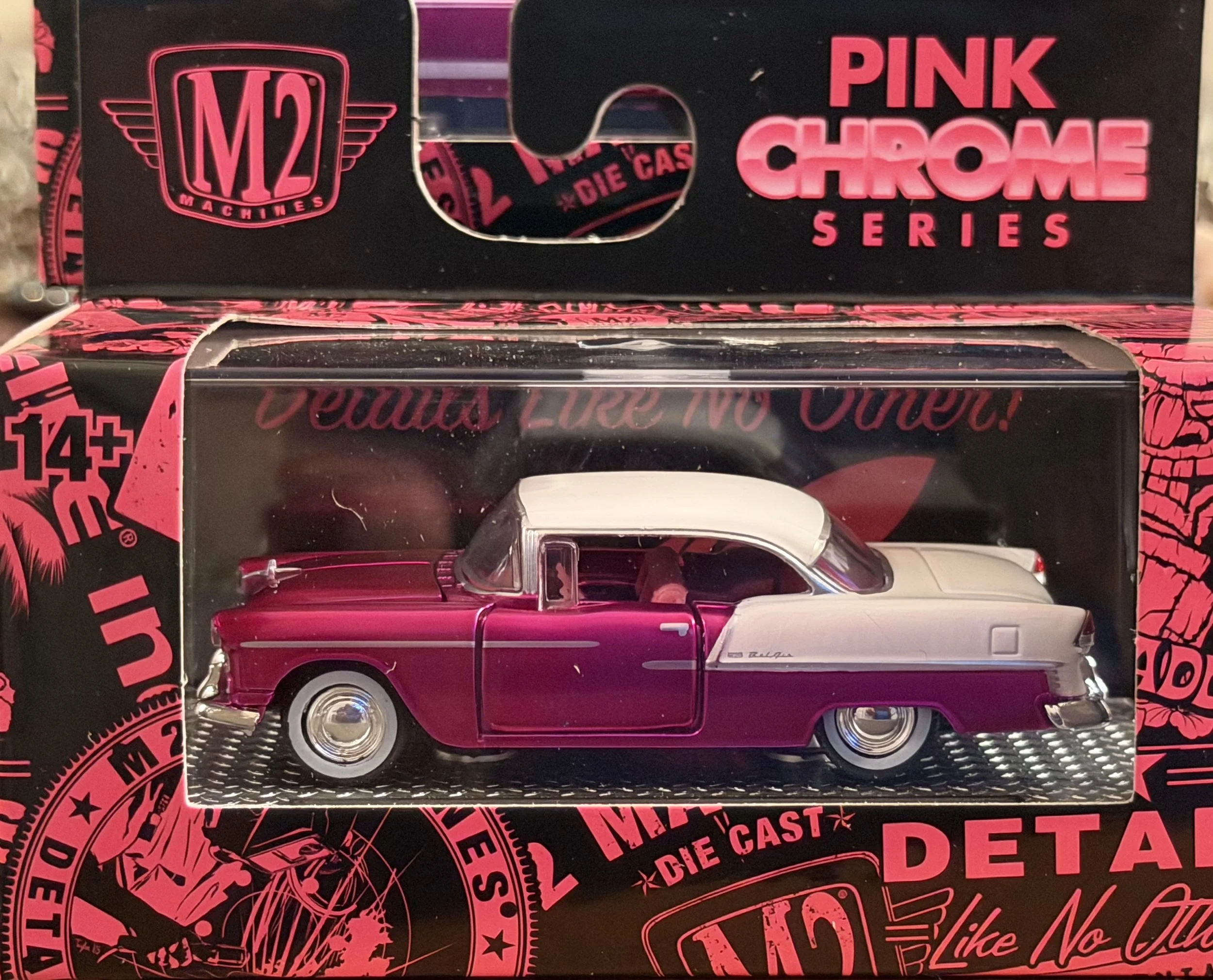 1955 CHEVY BEL AIR PINK CHROME
