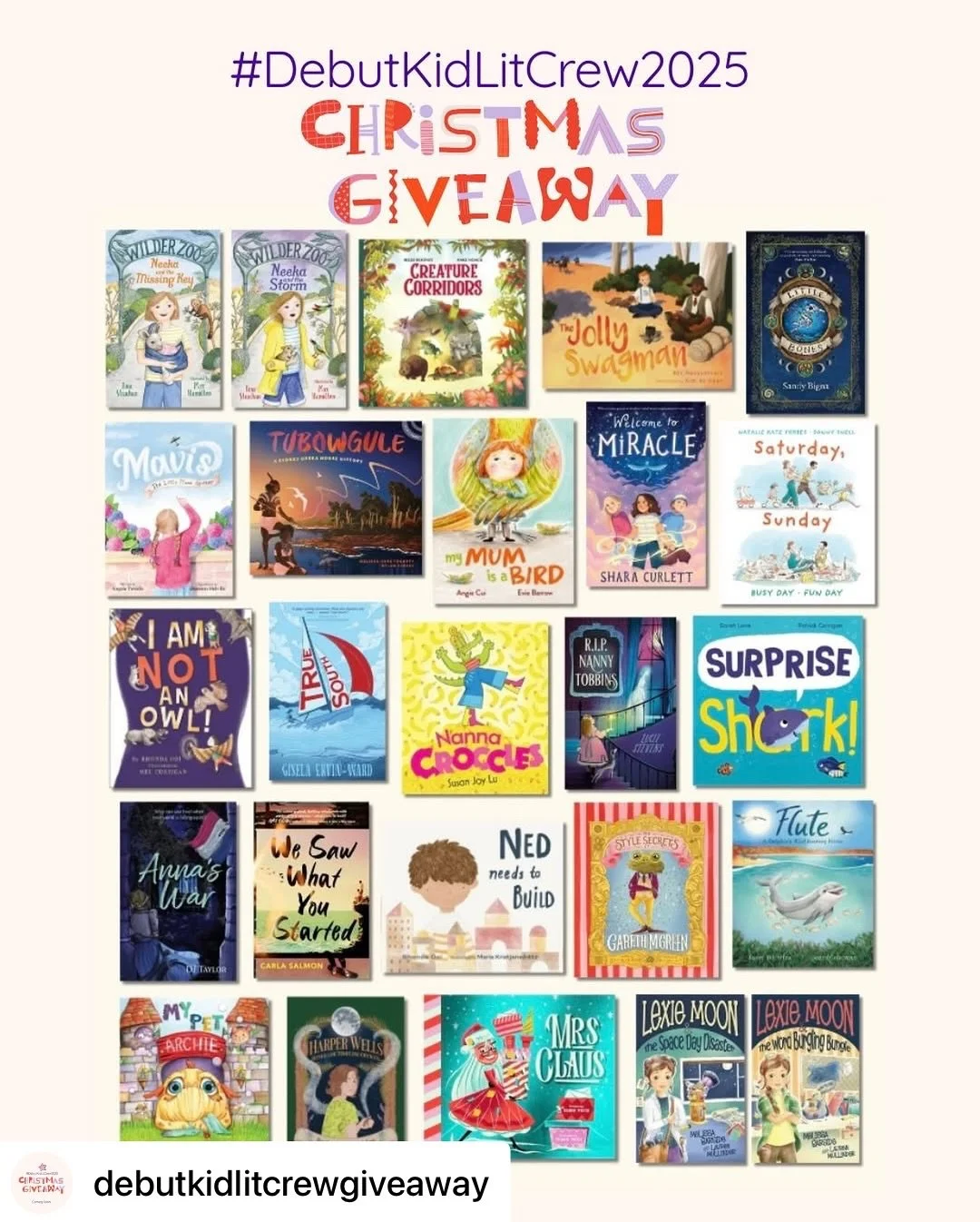 Repost: @debutkidlitcrewgiveaway 📚🎄✨Your chance to WIN! Giveaway is ALMOST live!✨🎄📚

When the giveaway post goes live TODAY, here&rsquo;s all you need to know! ✨

How to Enter:
1. Follow the @debutkidlitcrewgiveaway page and ALL of the 23 account