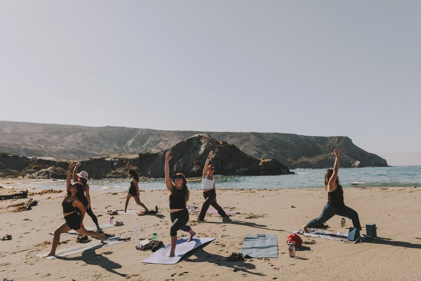Yoga feels different in the wild&hellip;because it is.

Uneven ground, dirt, sand, grass, makes stepping off the mat or adjusting your feet part of the practice. You leave with a bit of the earth on you.

The distractions shift too. It&rsquo;s bugs, 