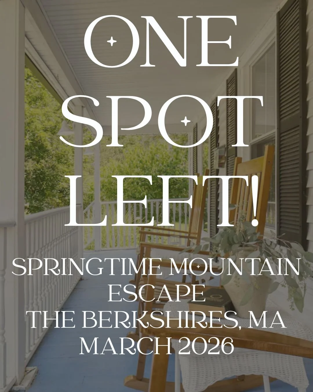 The Berkshires-  March 26-29, 2026