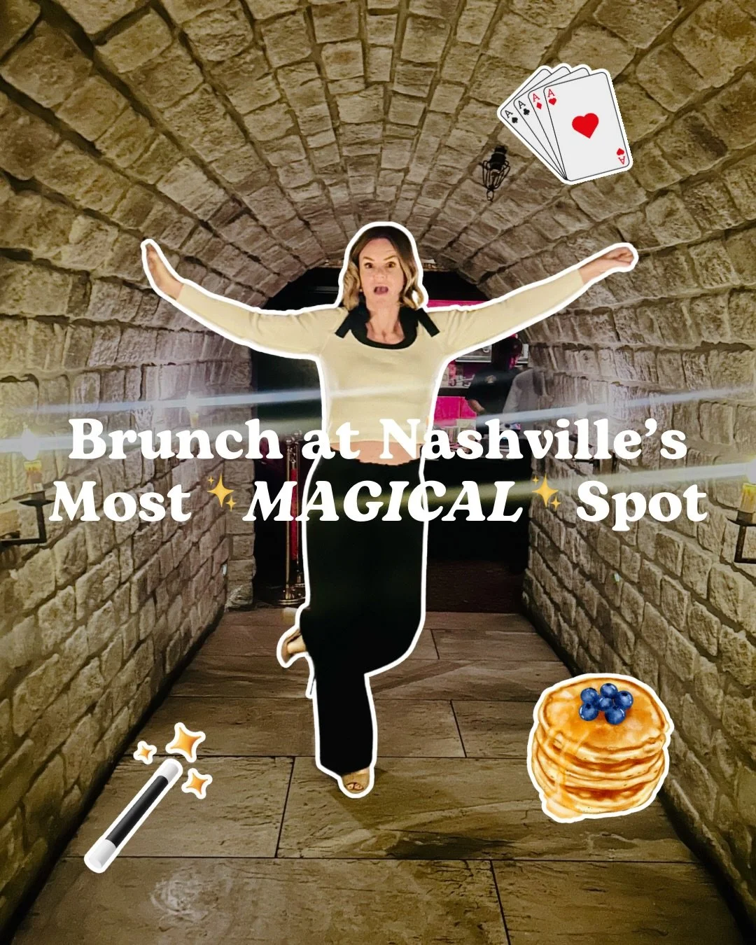Brunch with a little magic! ✨🃏

If you&rsquo;ve never been, @hocnashville is not just a restaurant &mdash; it&rsquo;s an underground magic-themed dining experience located in downtown Nashville.

Their Sunday brunch buffet was incredible. Made-to-or