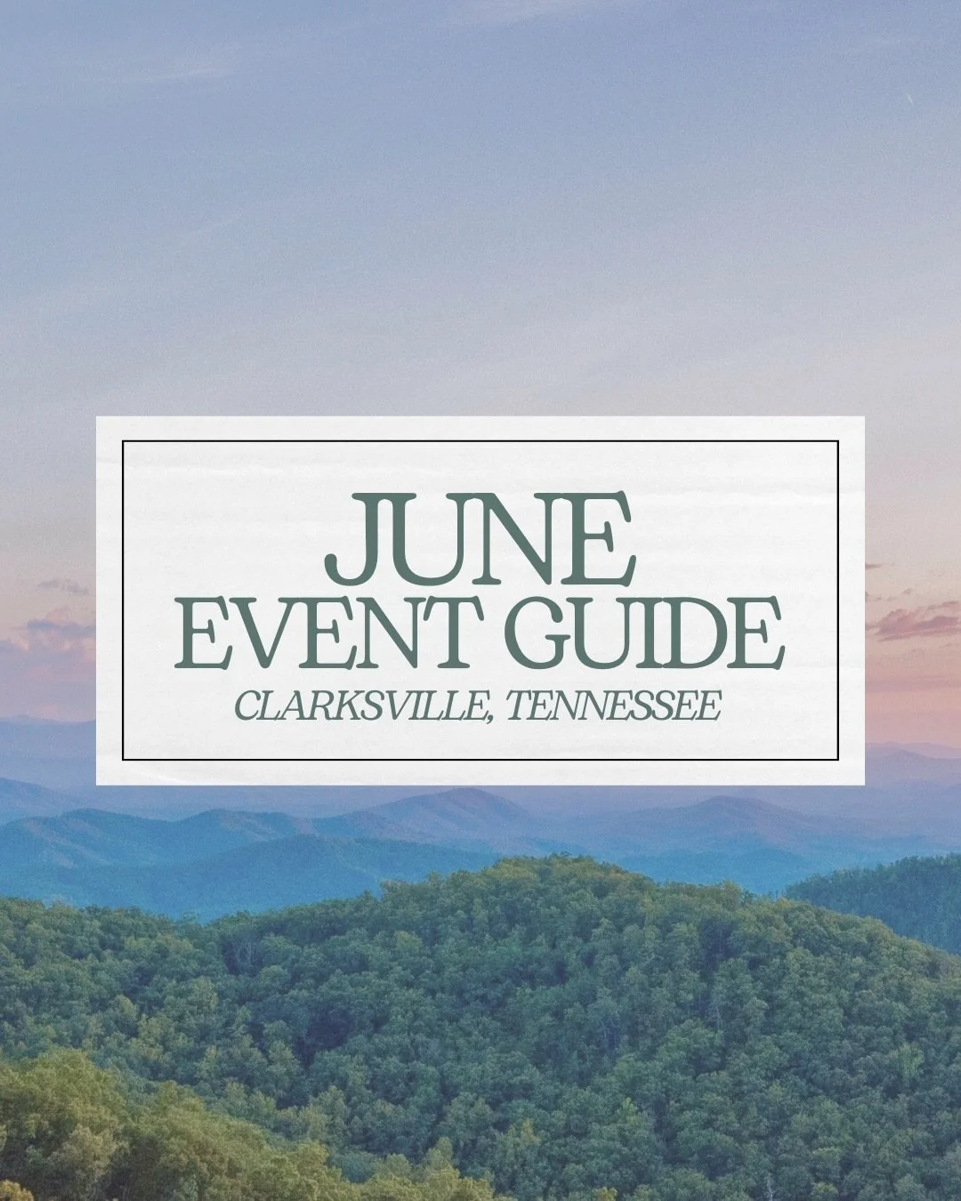 JUNE EVENT GUIDE | Clarksville, Tennessee ☀️🎶

@artlinkclarksville
Summer Art Camp
June 1st + 8th | 12-3pm

@visitclarksvilletn
First Thursday Art Walk
June 4th | 5-8pm

@refineryontheriver
Riverside Night Market
June 5th | 6-9pm

@downtowncommonstn