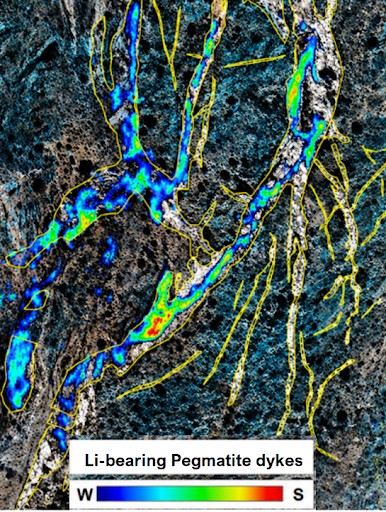 Targeting lithium mineralization by analysis of Worldview-3 Imagery