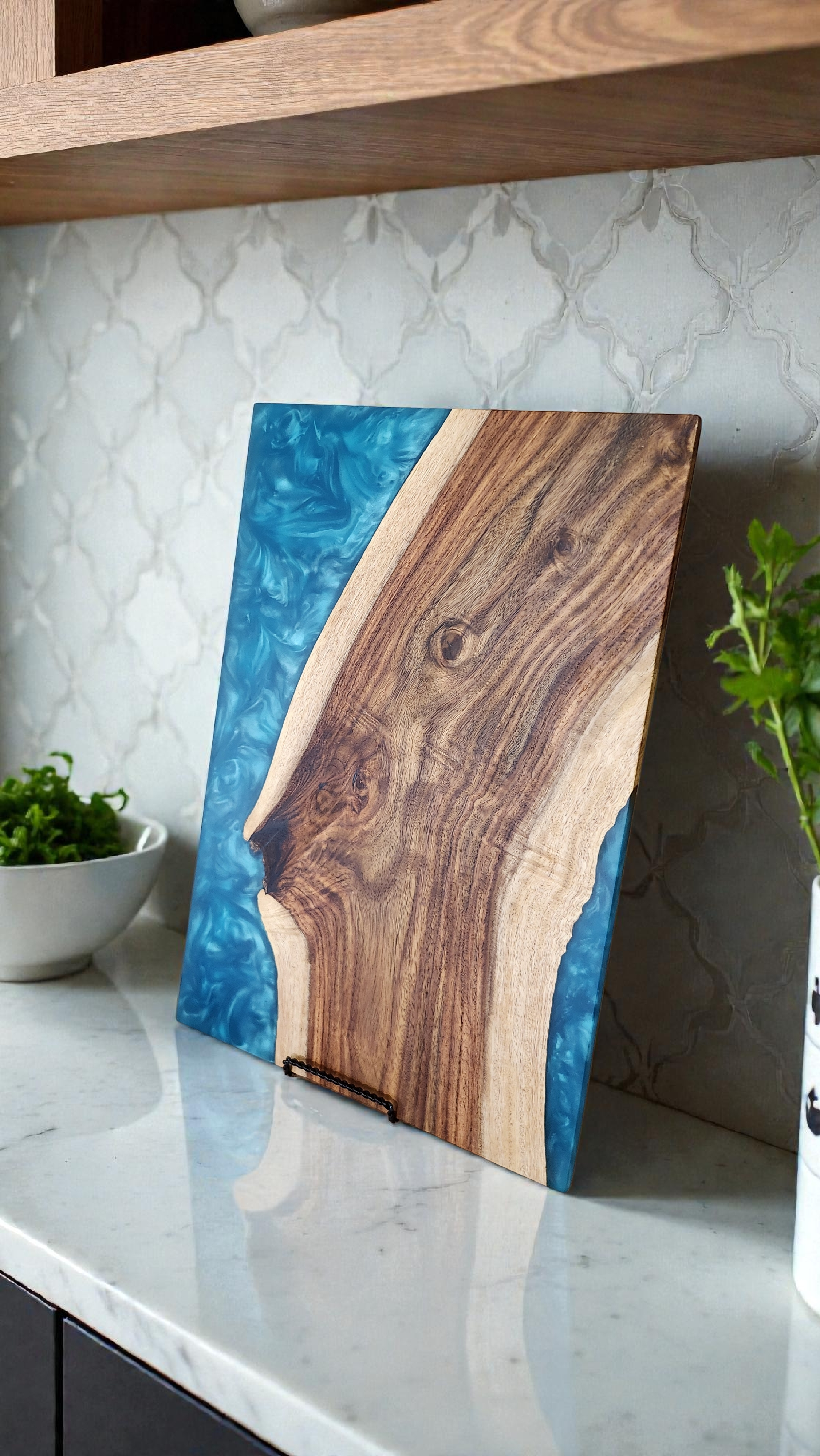 18 x 12 Indian Rosewood and Bora Bora Blue