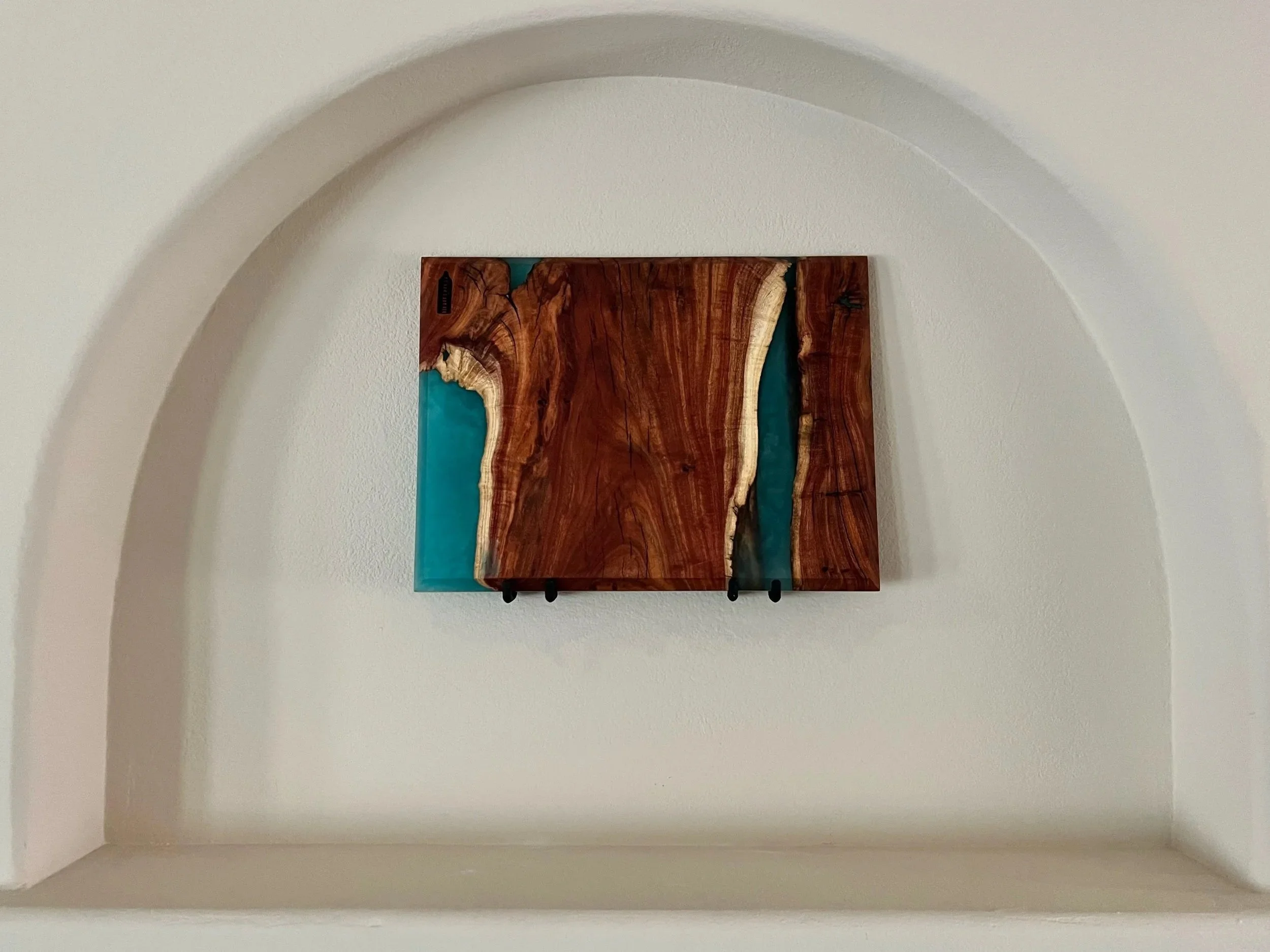 Carob and Bora Bora Blue Epoxy