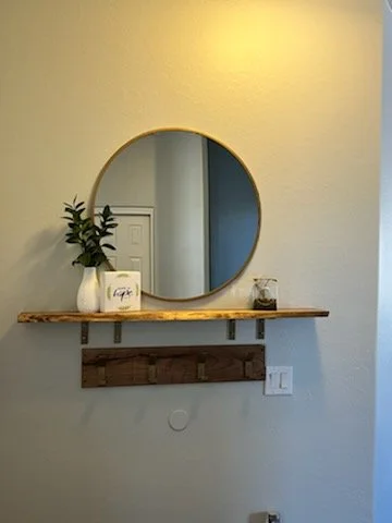 Mesquite Shelf and Key Hanger Board