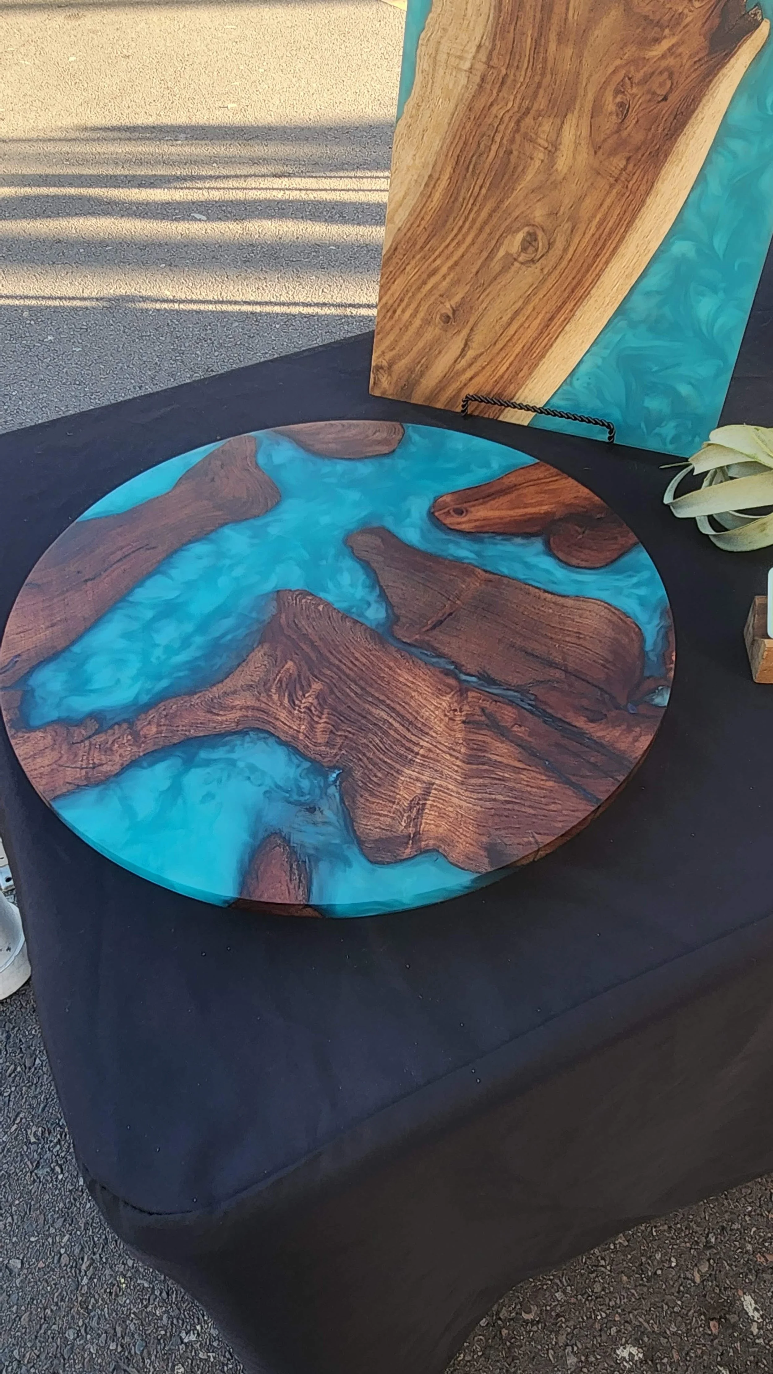 18" Mesquite with Bora Bora Blue Epoxy