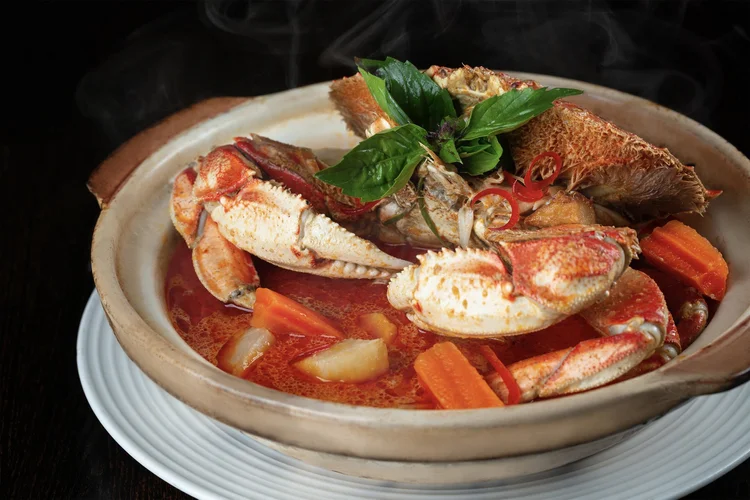 Curry Dungeness Crab at Le Soleil Clement