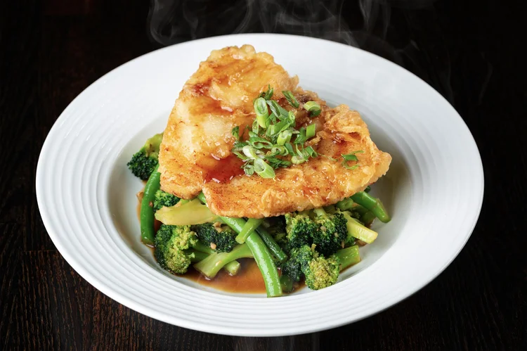 Ginger Caramel Seabass at Le Soleil Clement