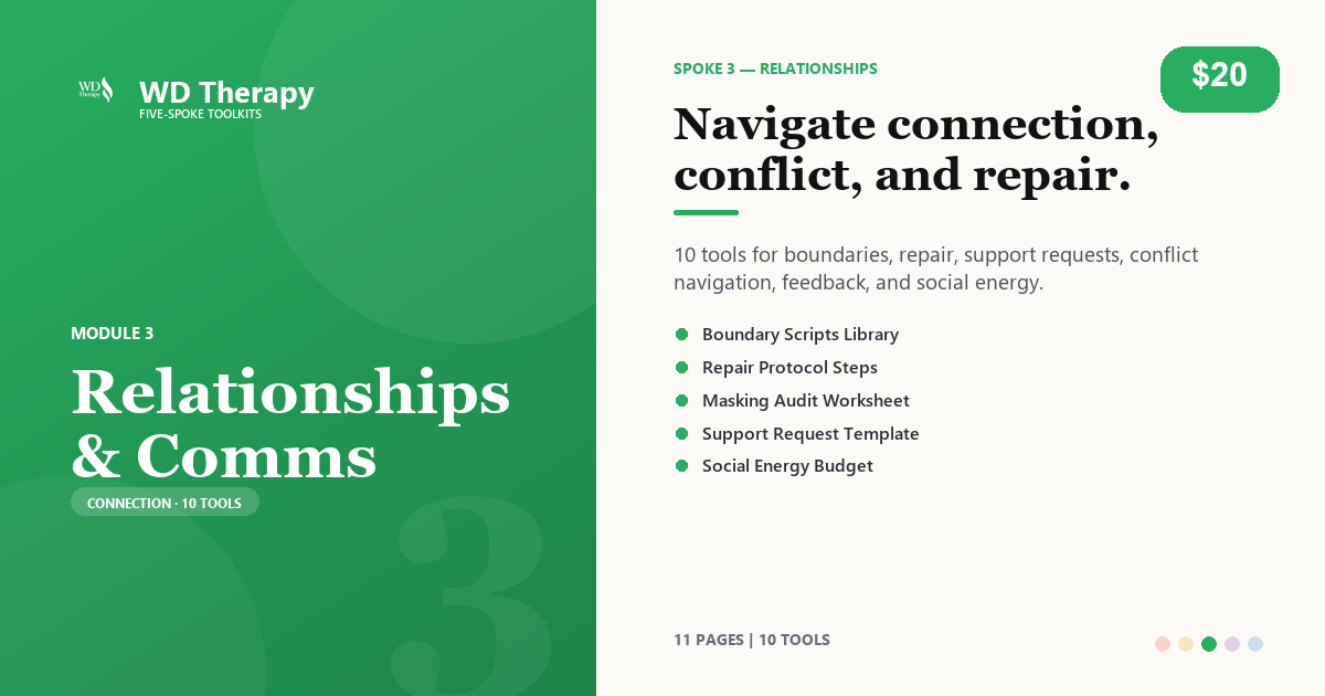 Module 3: Relationships & Communication Toolkit