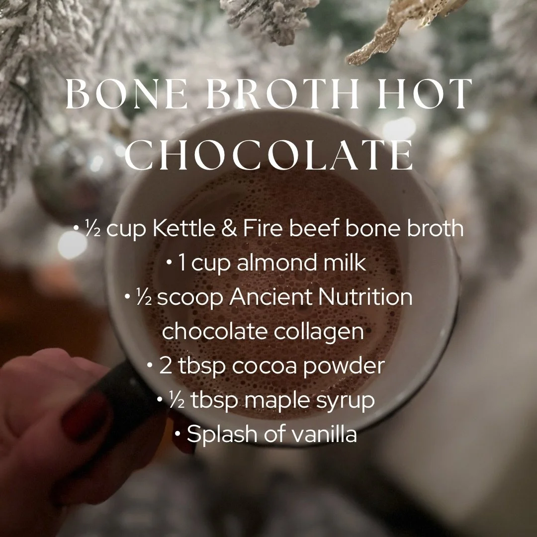 One of my favorite things about winter ❄️ 

This bone broth hot chocolate is so tasty! It&rsquo;s become a winter staple and I had to reshare the recipe this year, but slightly tweaked! You can play around with cocoa and maple syrup for desired choco